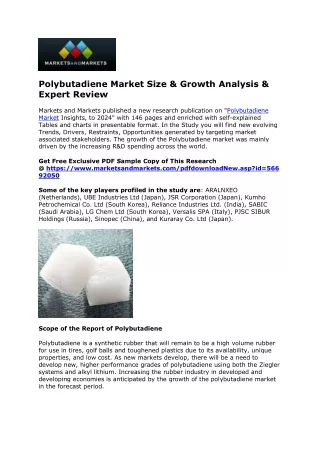 polybutadiene market size growth analysis expert