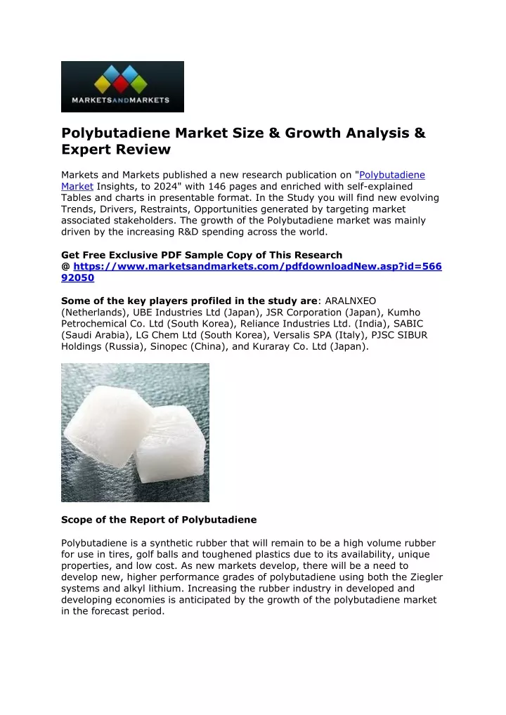 polybutadiene market size growth analysis expert