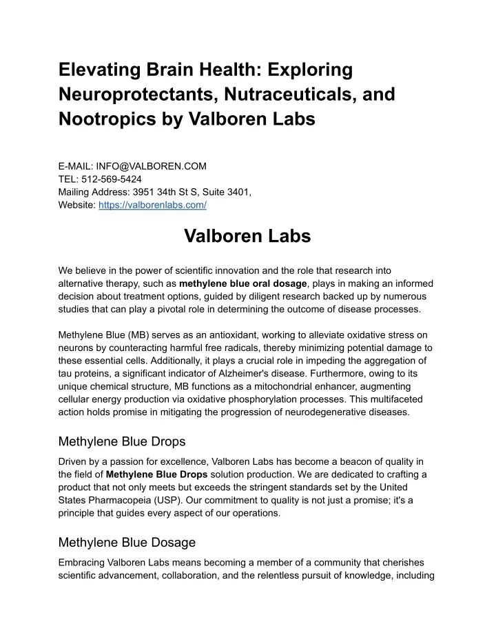 elevating brain health exploring neuroprotectants