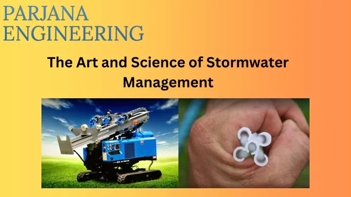 the art and science of stormwater management