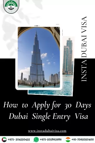 How to Apply for 30 Days Dubai Single Entry Visa