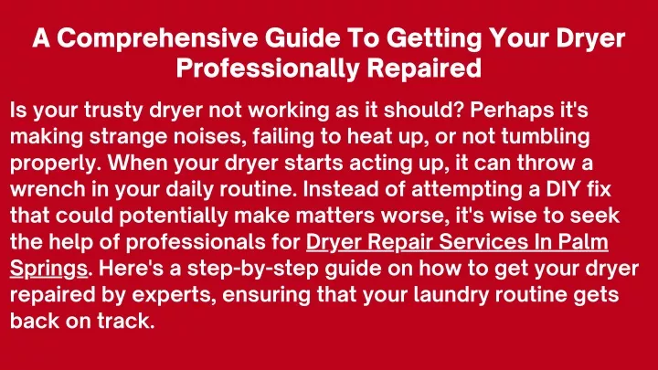 a comprehensive guide to getting your dryer
