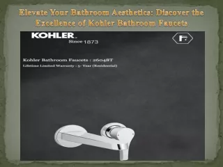 Elevate Your Bathroom Aesthetics Discover the Excellence of Kohler Bathroom Faucets