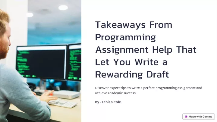 takeaways from programming assignment help that