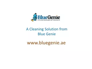 Blue Genie cleaning services