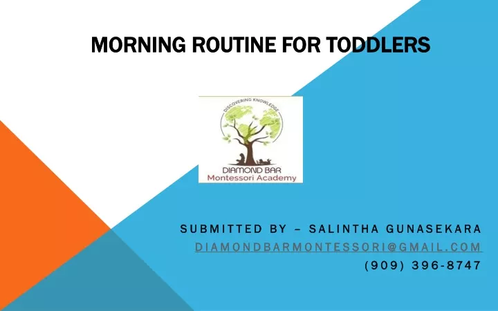morning routine for toddlers