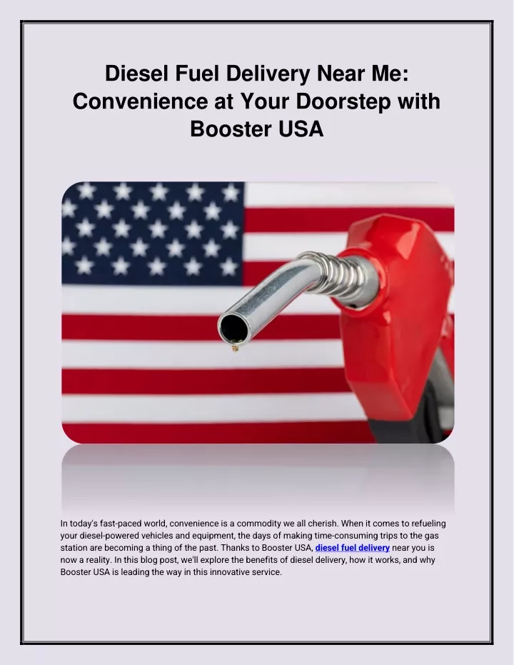 diesel fuel delivery near me convenience at your