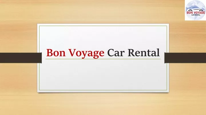 bon voyage car rental