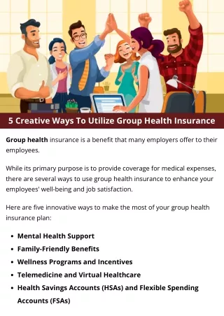5 Creative Ways To Utilize Group Health Insurance