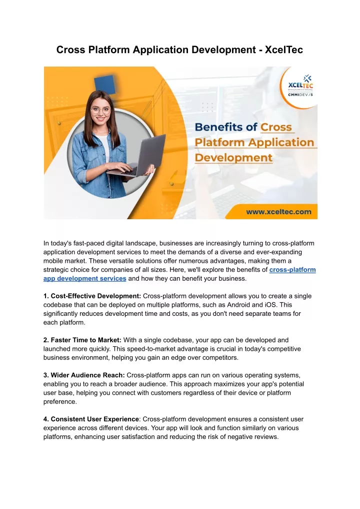 cross platform application development xceltec