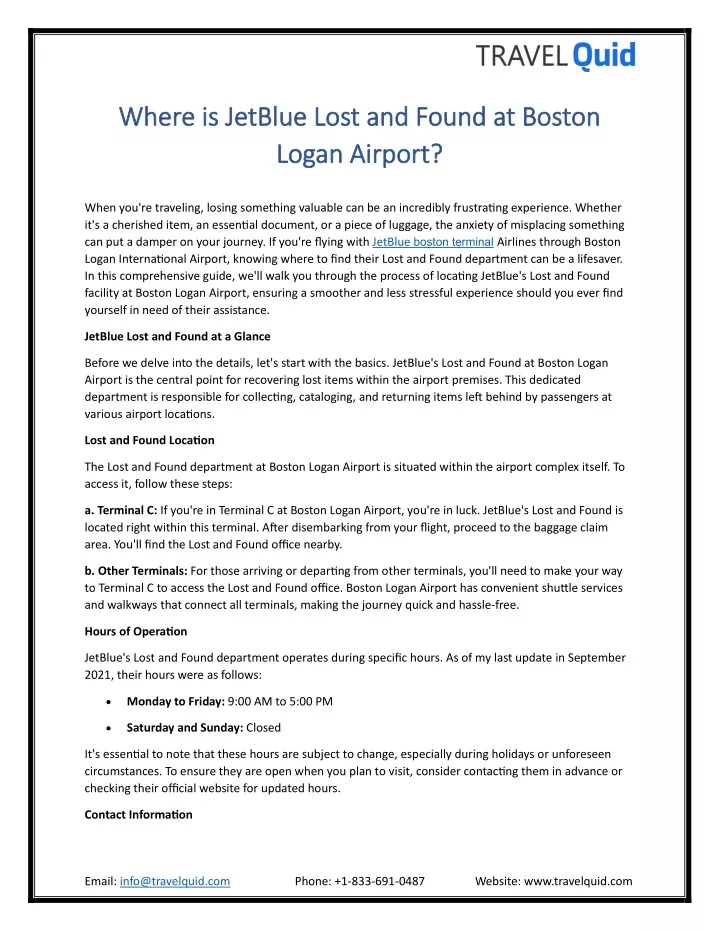 jetblue lost and found