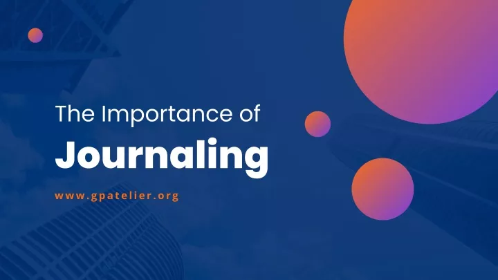 the importance of journaling