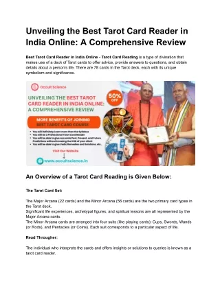 Unveiling the Best Tarot Card Reader in India Online_ A Comprehensive Review