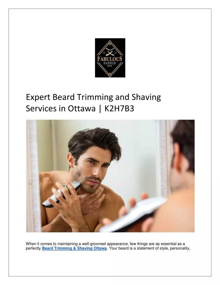 expert beard trimming and shaving services