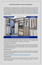 Custom Closets Chicago - Tailored Storage Solutions for Modern Living - slide 1