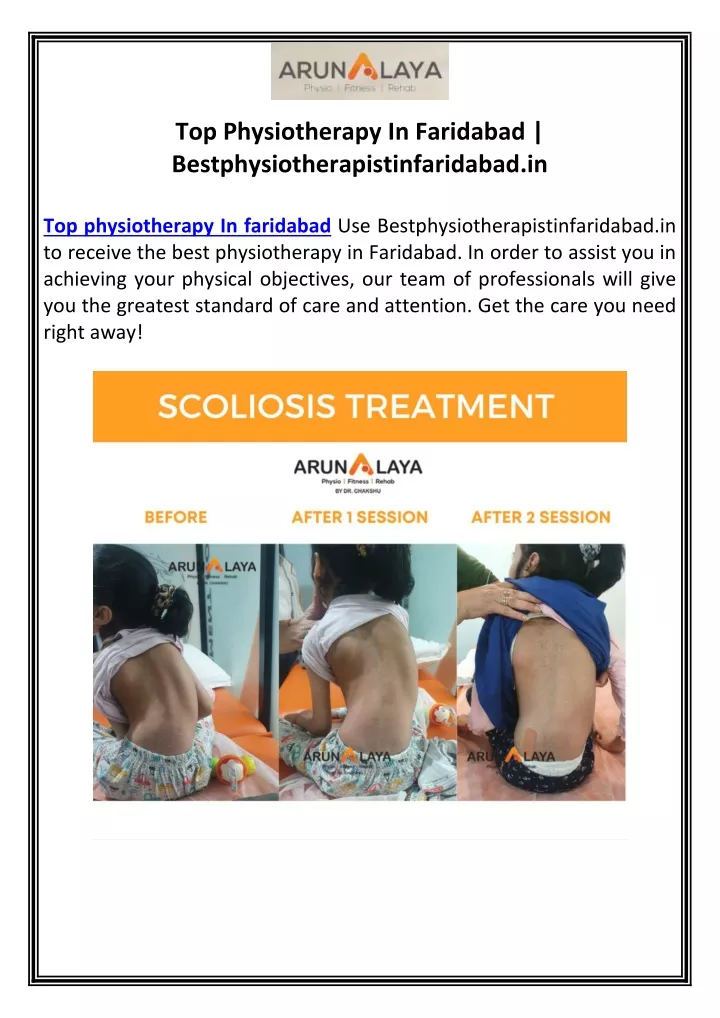 top physiotherapy in faridabad