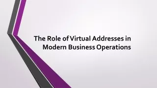 The Role of Virtual Addresses in Modern Business Operations