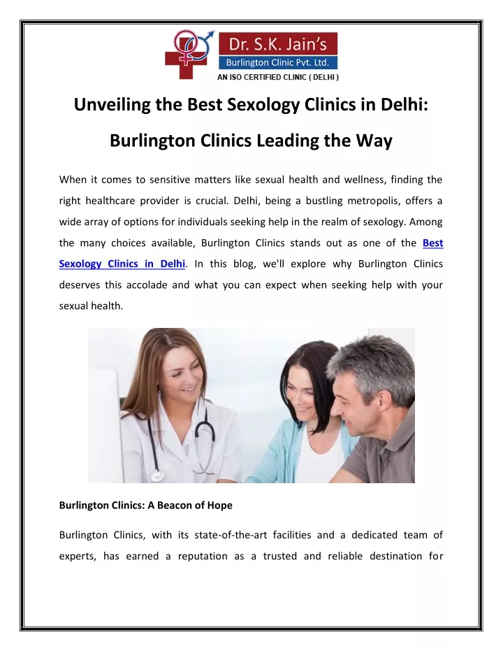 unveiling the best sexology clinics in delhi