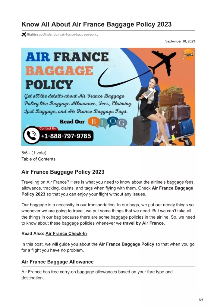 know all about air france baggage policy 2023
