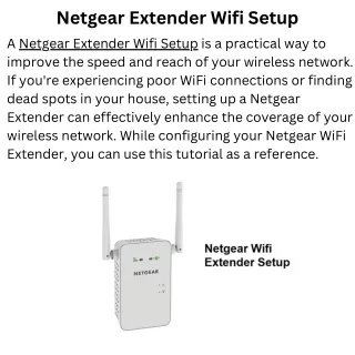 Netgear Extender Wifi Setup
