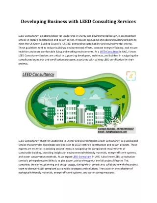 developing business with leed consulting services