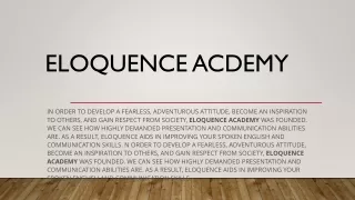 ELOQUENCE ACDEMY