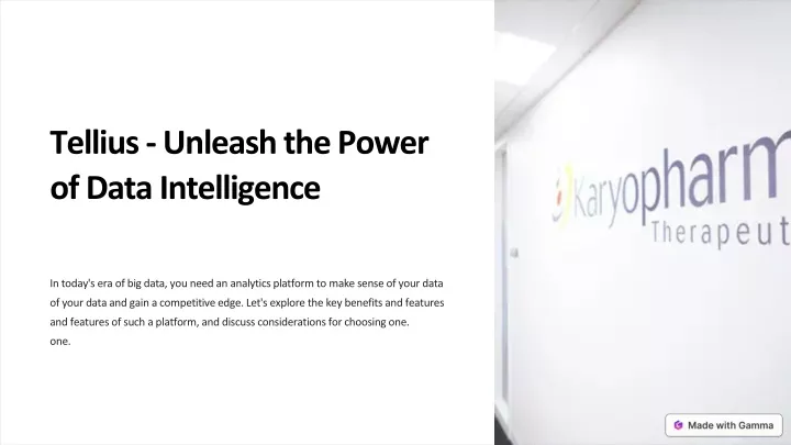 tellius unleash the power of data intelligence
