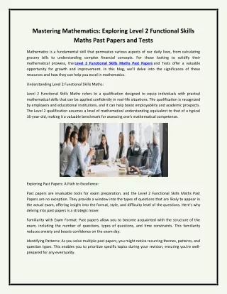 mastering mathematics exploring level