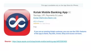 Kotak Mobile Banking App