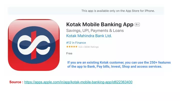 if you are an existing kotak customer