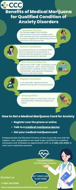 Benefits of Medical Marijuana for Qualified Condition of Anxiety Disorders