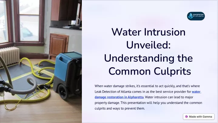 water intrusion unveiled understanding the common