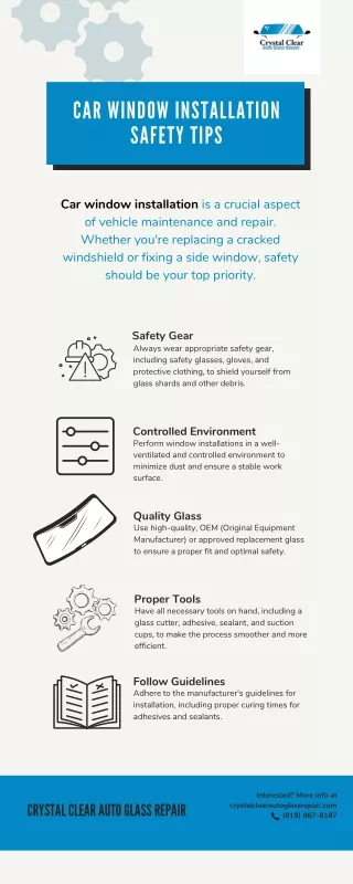 Car Window Installation Safety Tips