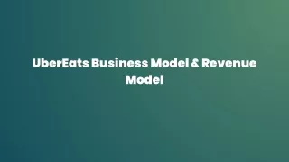 UberEats Business Model & Revenue Model