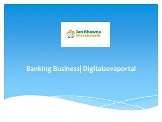 Banking Business| Digitalsevaportal