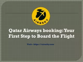 Qatar Airways booking - Your First Step to Board the Flight