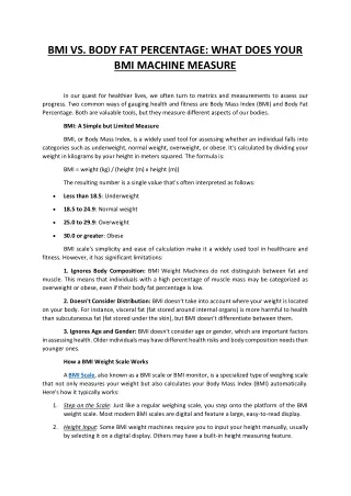 BMI vs. Body Fat Percentage_ What Does Your BMI Machine Measure