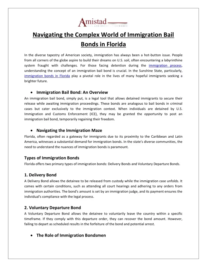 navigating the complex world of immigration bail