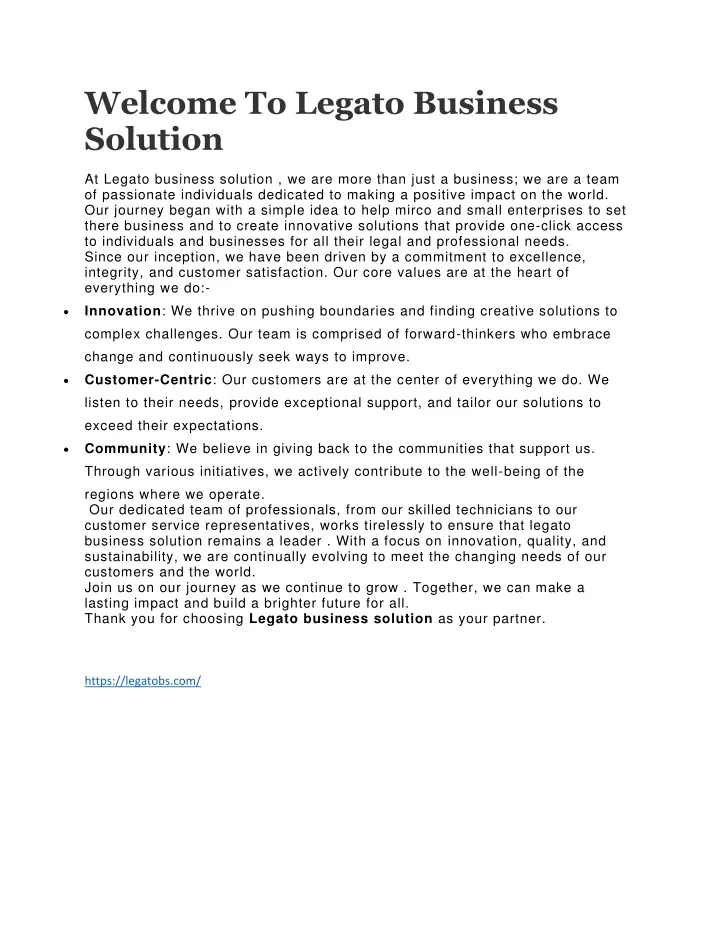 welcome to legato business solution at legato