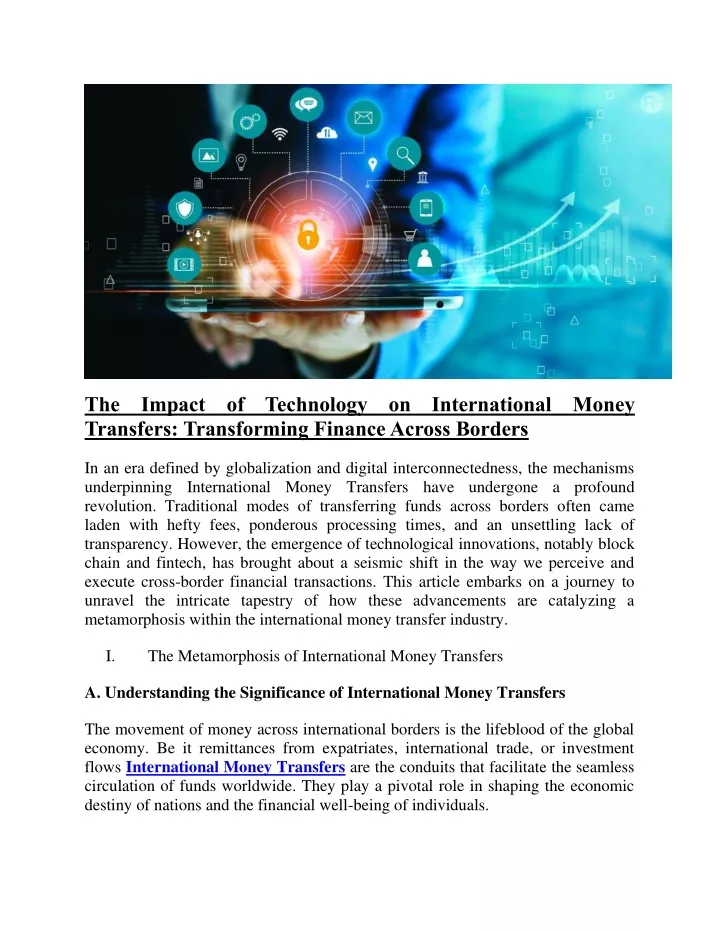 the impact of technology on international money