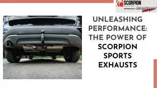 Boost Your Drive with Scorpion Sports Exhaust Technology