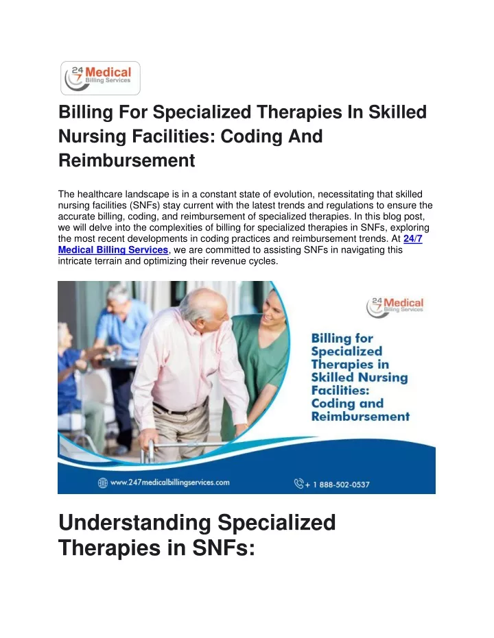 billing for specialized therapies in skilled