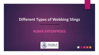 Different Types of Webbing Slings