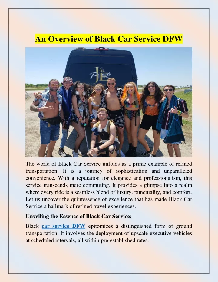 an overview of black car service dfw