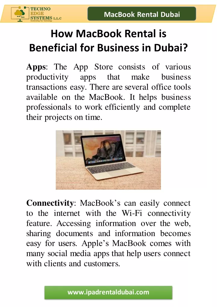 macbook rental dubai