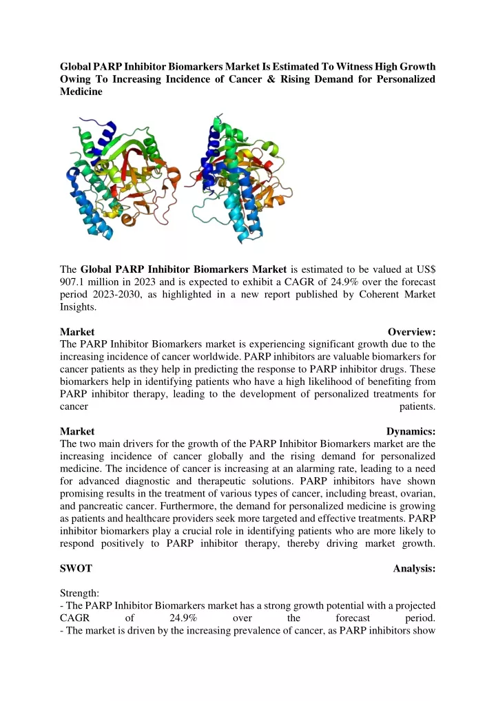 global parp inhibitor biomarkers market