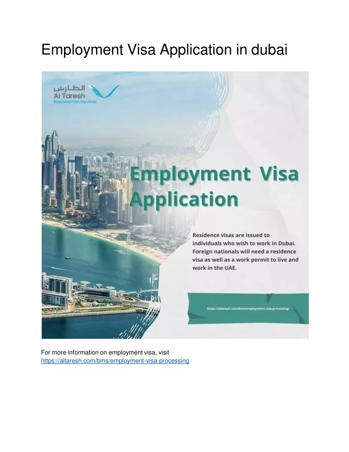 employment visa application in dubai