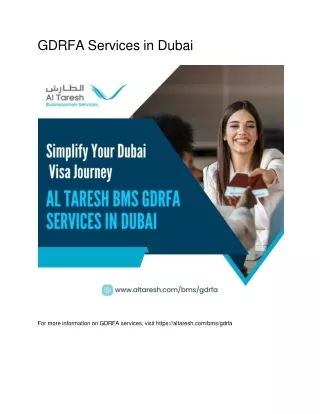GDRFA Services in Dubai