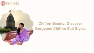 Elegant Floral Chiffon Suit for Women