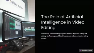 Enhancing Creativity: AI in Video Editing